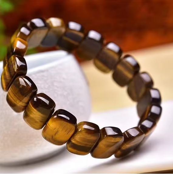 Tiger Eye Square Men Bracelet