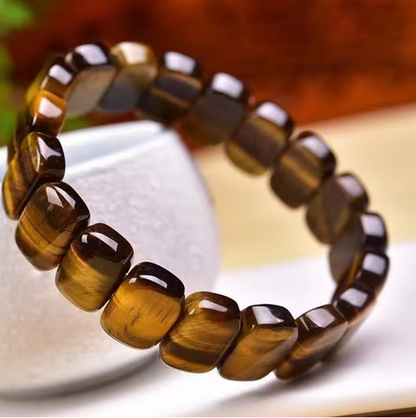 Tiger Eye Square Men Bracelet