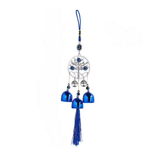 Ethnic Blue Evil Eye Wind Chime Decoration