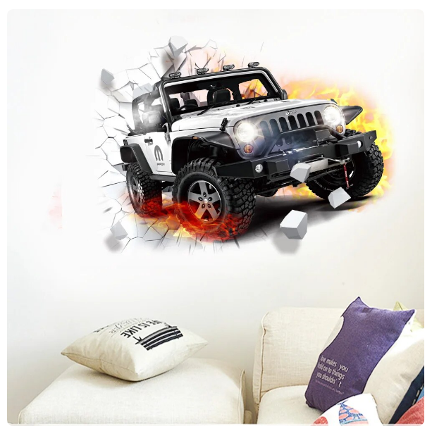 3D Supercross Vehicle Wall Stickers