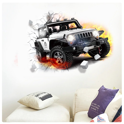 3D Supercross Vehicle Wall Stickers