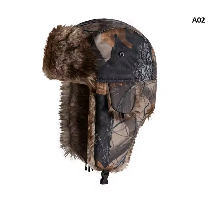 Camouflage Bomber Hats Trapper Aviator Trooper Ear Protection