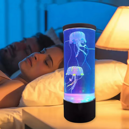 Led Jellyfish Night Light Home And Bedroom Decor Cylindrical