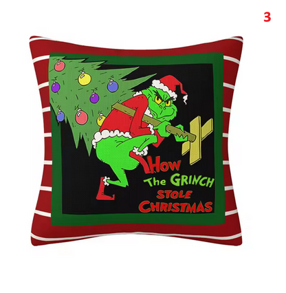 Christmas Santa Cushion Cover Decorative Pillow Cover Throw Pillow Case