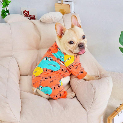 Cute Dog Clothes Four Legs Pet Method Fight Bago Clothes Spring And Autumn Thin