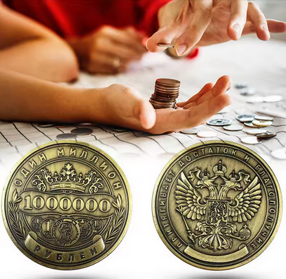 Russian Million Ruble Commemorative Coin Badge