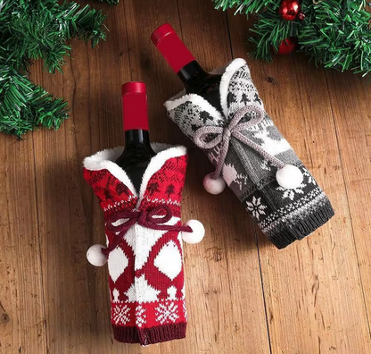 Christmas Wine Bottle Cover Decorations For Home Christmas Ornament Xmas Gifts