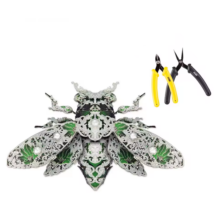 Piececool 3D Metal Puzzles Cicada Insect Model And Tools Set