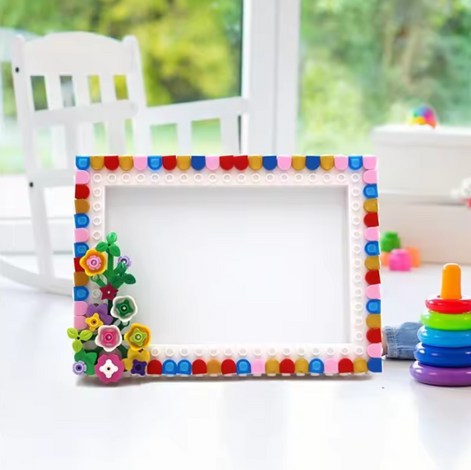 Flower Garden Picture Frame Simple Color Block Design Home Decor Gift