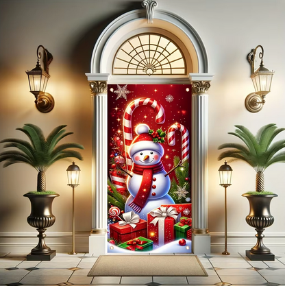 Snowman Door Banners Festive Christmas And New Year Hanging Decorations