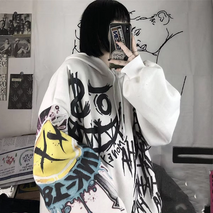 Gothic Japan Cartoon Hip Hop Hoodie Sweatshirt