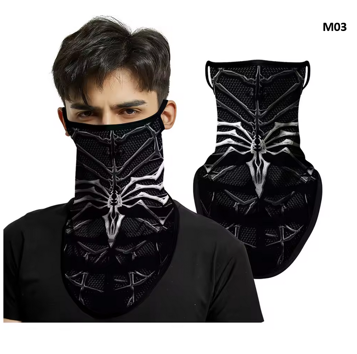 Half Mask Riding Halloween Neck Gaiter Biker Bandana Windproof