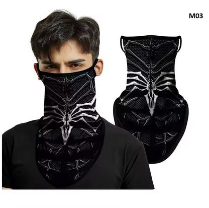 Half Mask Riding Halloween Neck Gaiter Biker Bandana Windproof