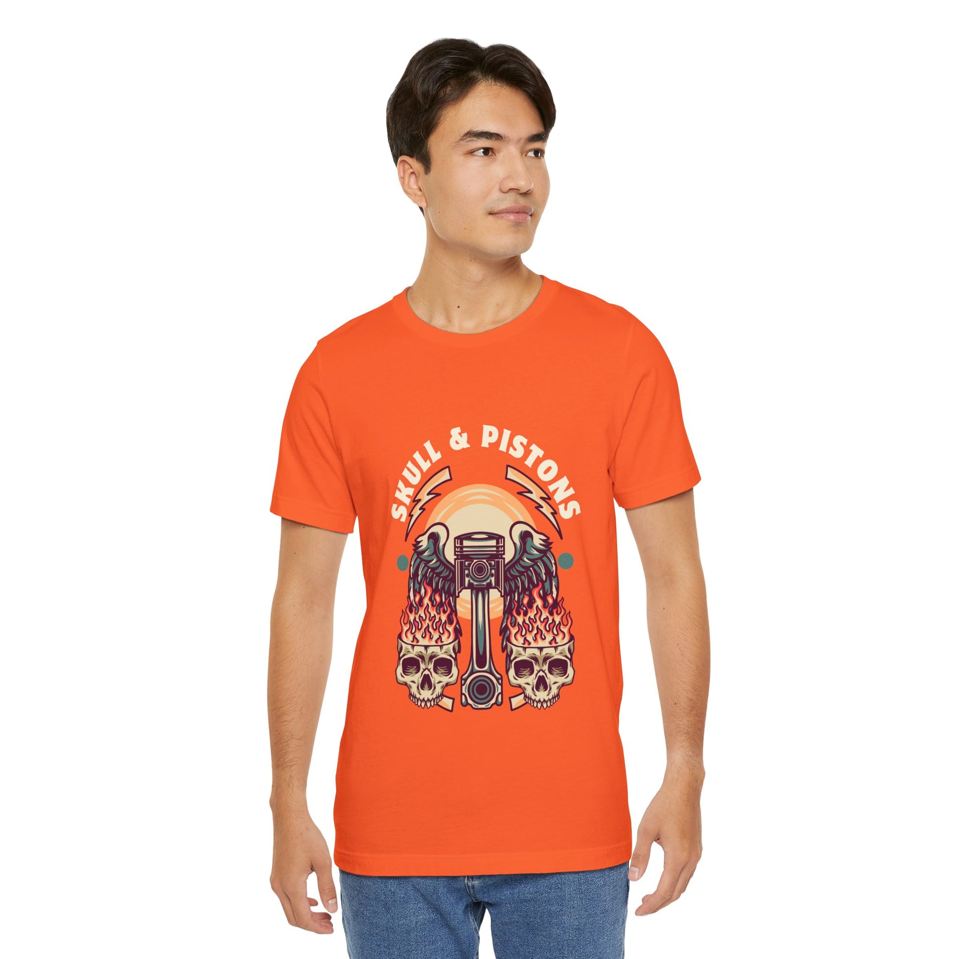 Skull Pistone Short Sleeve Tshirt - DUGO