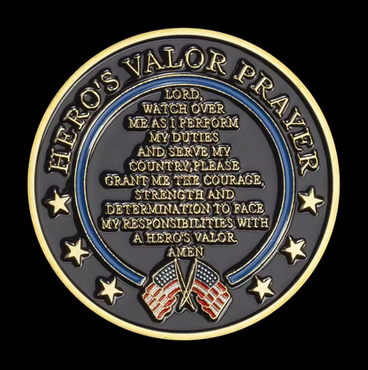 United States Space Force Challenge Coin And Heros Valor Prayer