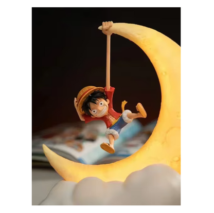 One Piece Original Luffy Night Light Anime Peripheral Desktop Decoration Magnetic Control Moon