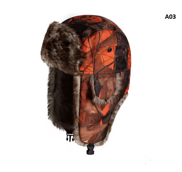 Camouflage Bomber Hats Trapper Aviator Trooper Ear Protection