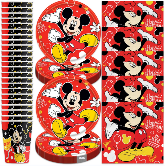 Mickey Theme Boys Favors Cups Plates Happy Birthday Party Napkins Decoration Events