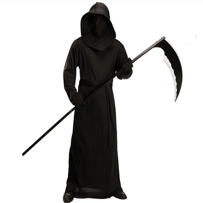 Halloween Bodysuit Horror Death Cosplay Black Cloak Costume