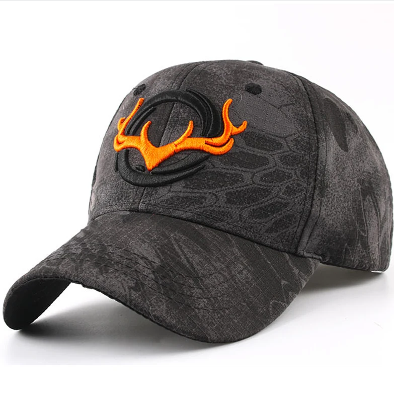 Men Outdoor Hunting Camouflage Jungle Hat 3D Deer Head Hiking