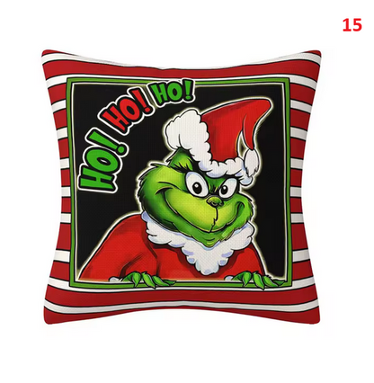 Christmas Santa Cushion Cover Decorative Pillow Cover Throw Pillow Case