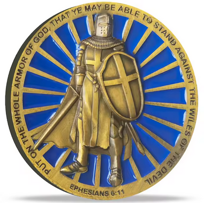 Full Armor Of God Spiritual Warrior Challenge Coin