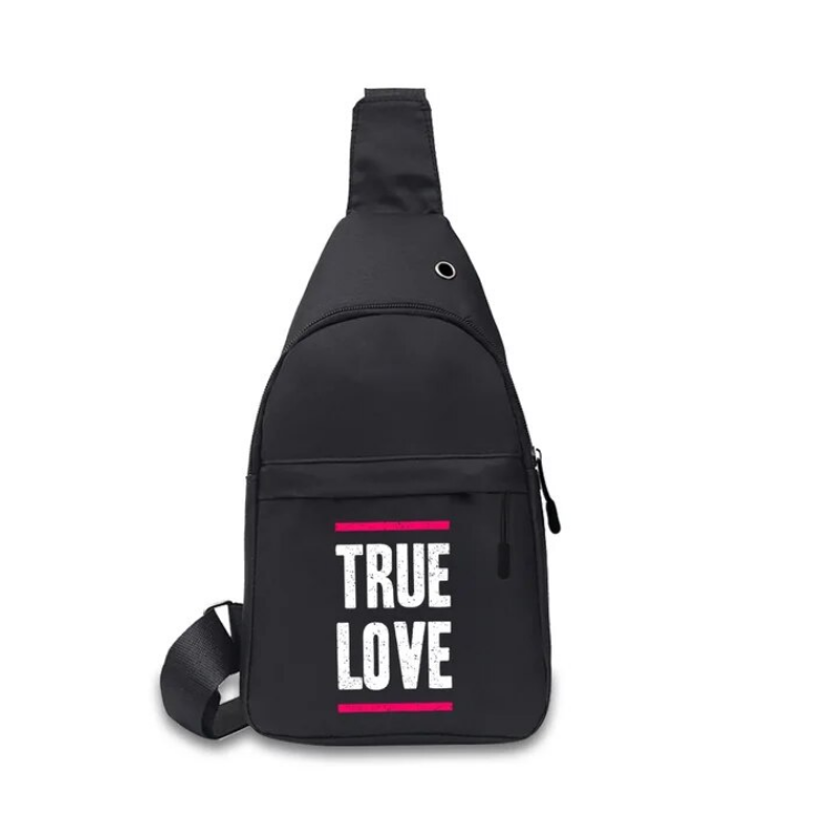 Fashion Shoulder Chest Bag True Love For Men Casual