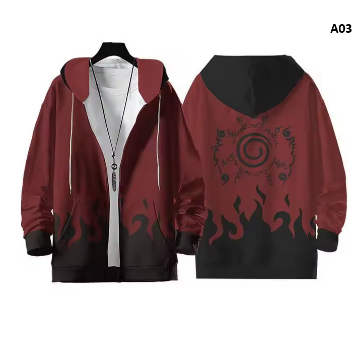 Naruto Anime Akatsuki Organization Velvet Jacket Peripheral Student Clothes