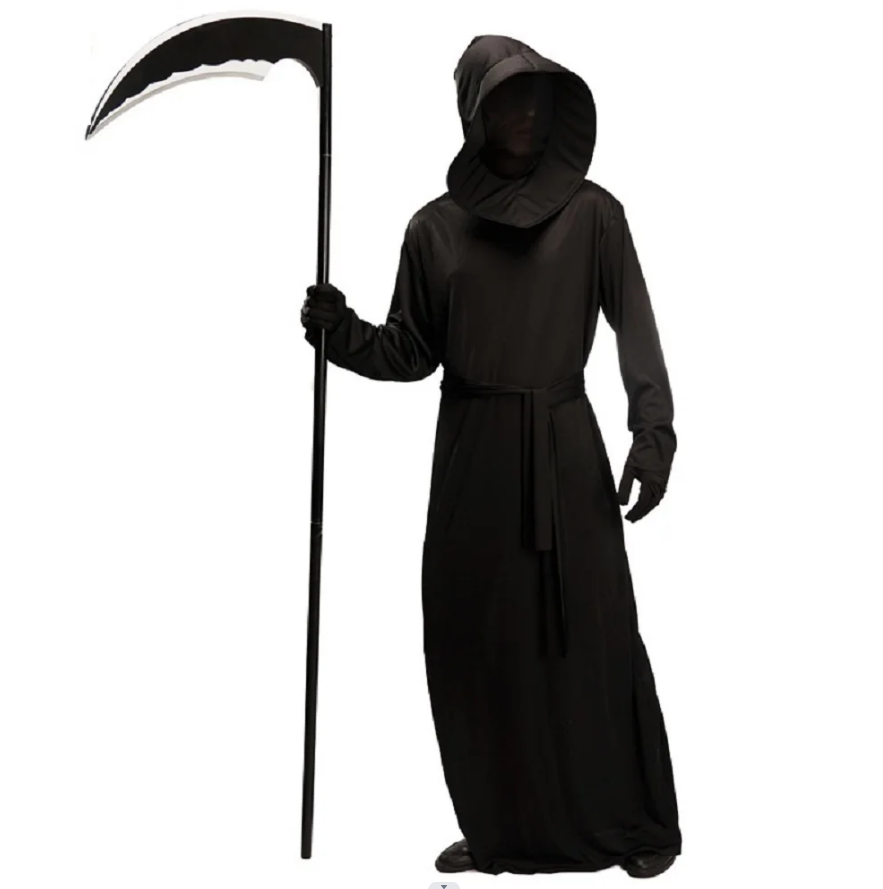 Halloween Bodysuit Horror Death Cosplay Black Cloak Costume