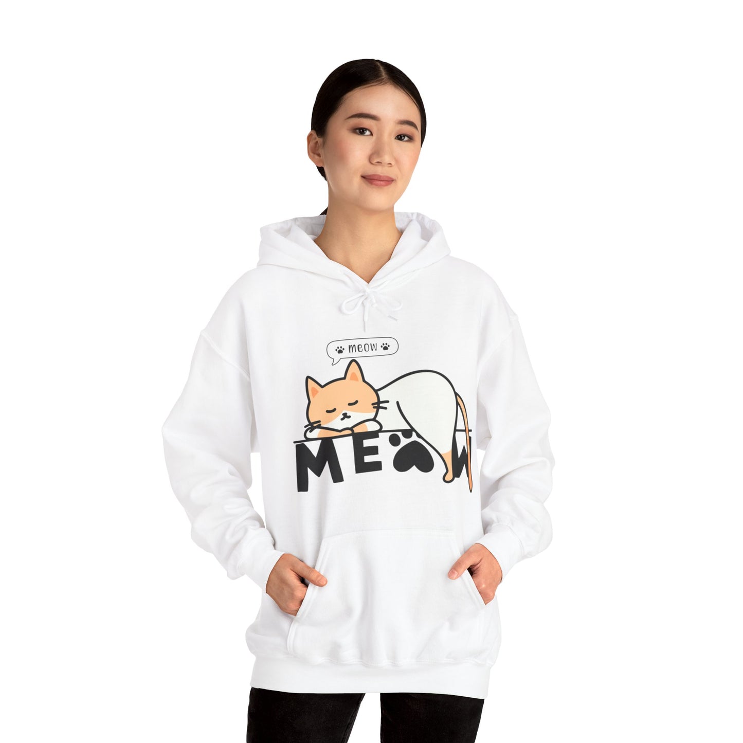 Meow Meow Hooded Sweatshirt - DUGO