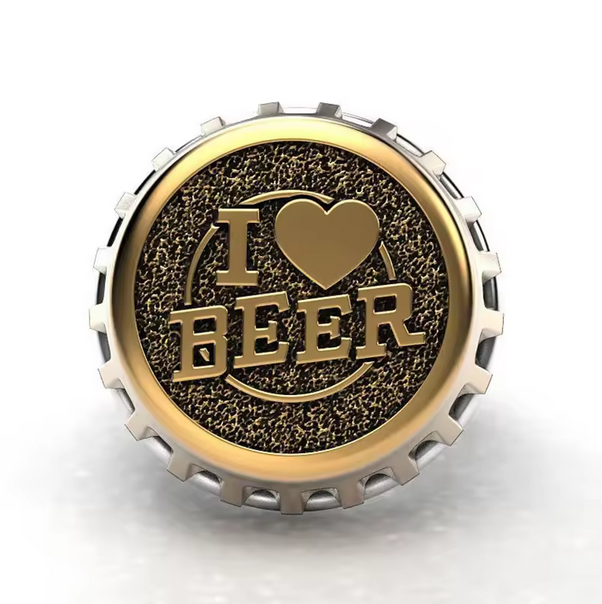 Personalized Creativity Lovely 3D Ring Beer Bottle Cap Ring Fashion Jewelry