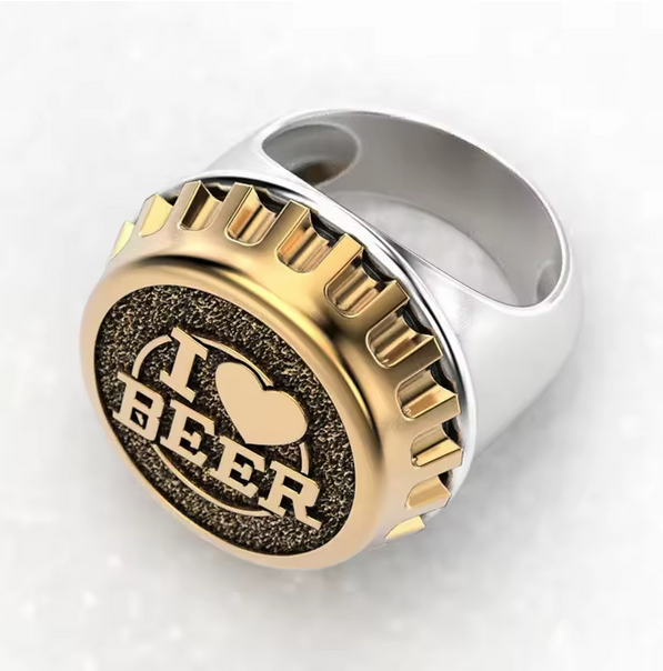 Personalized Creativity Lovely 3D Ring Beer Bottle Cap Ring Fashion Jewelry