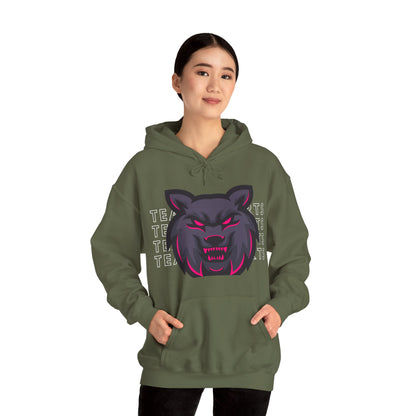 Team Sports Wolf Head Hooded Sweatshirt - DUGO