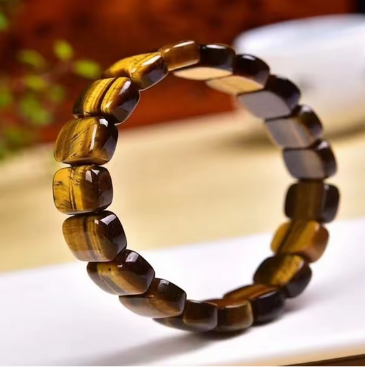 Tiger Eye Square Men Bracelet