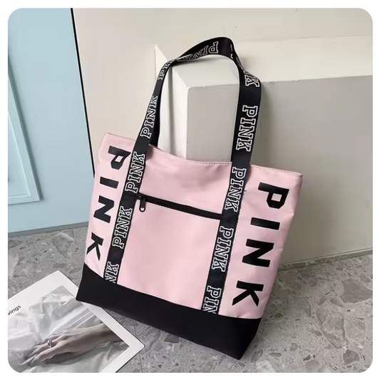 Luxury Brand Colorblock Nylon Pink Letter Graphic Casual Sports