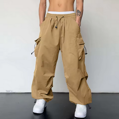 Oversized Carga Parachute Pants Men