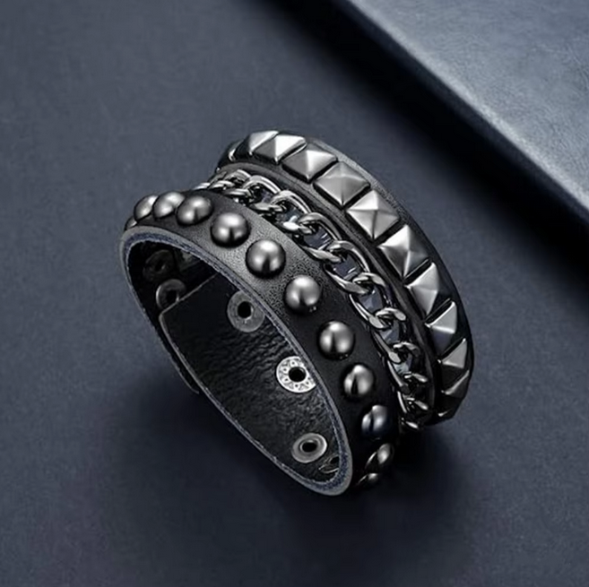 Fashion Punk Awesome Riveted Bracelet Gothic Rivets Punk