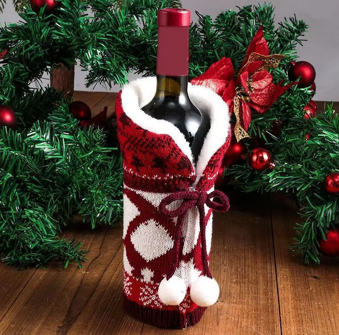 Christmas Wine Bottle Cover Decorations For Home Christmas Ornament Xmas Gifts