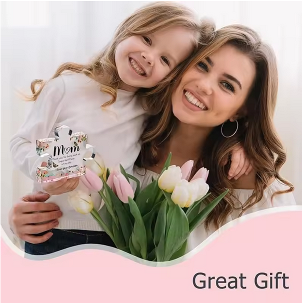 Cute Engraved Acrylic Block Puzzle Piece 