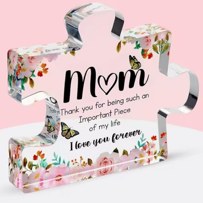 Cute Engraved Acrylic Block Puzzle Piece 