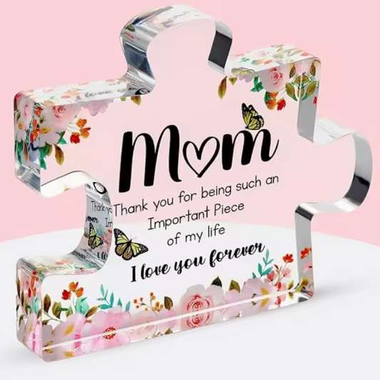 Cute Engraved Acrylic Block Puzzle Piece 