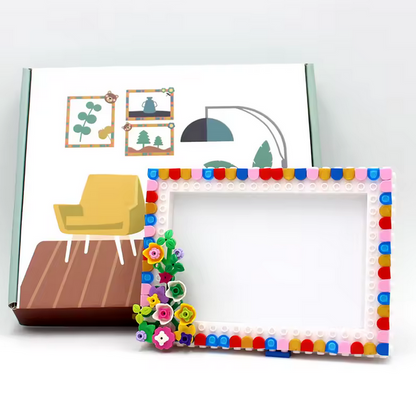Flower Garden Picture Frame Simple Color Block Design Home Decor Gift