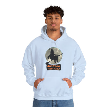 What Up Witches Hooded Sweatshirt - DUGO