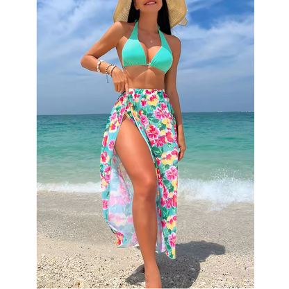 Bikini Long Skirt Swimsuit Women Swimwear Female