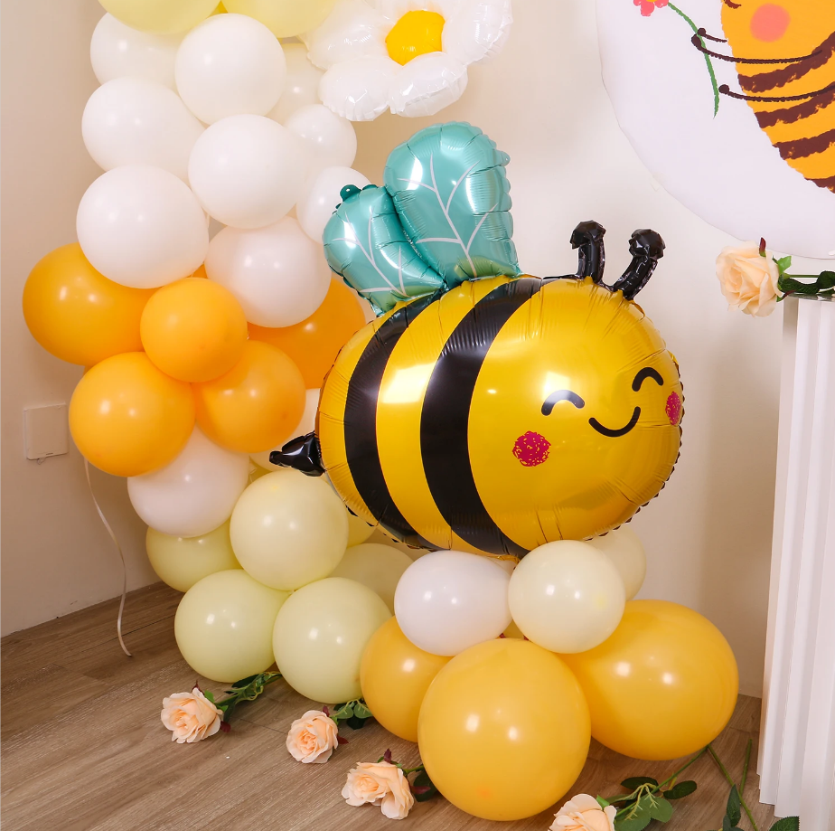 Bee Balloon Arch Set Milk Yellow Big Bee Daisy Balloon