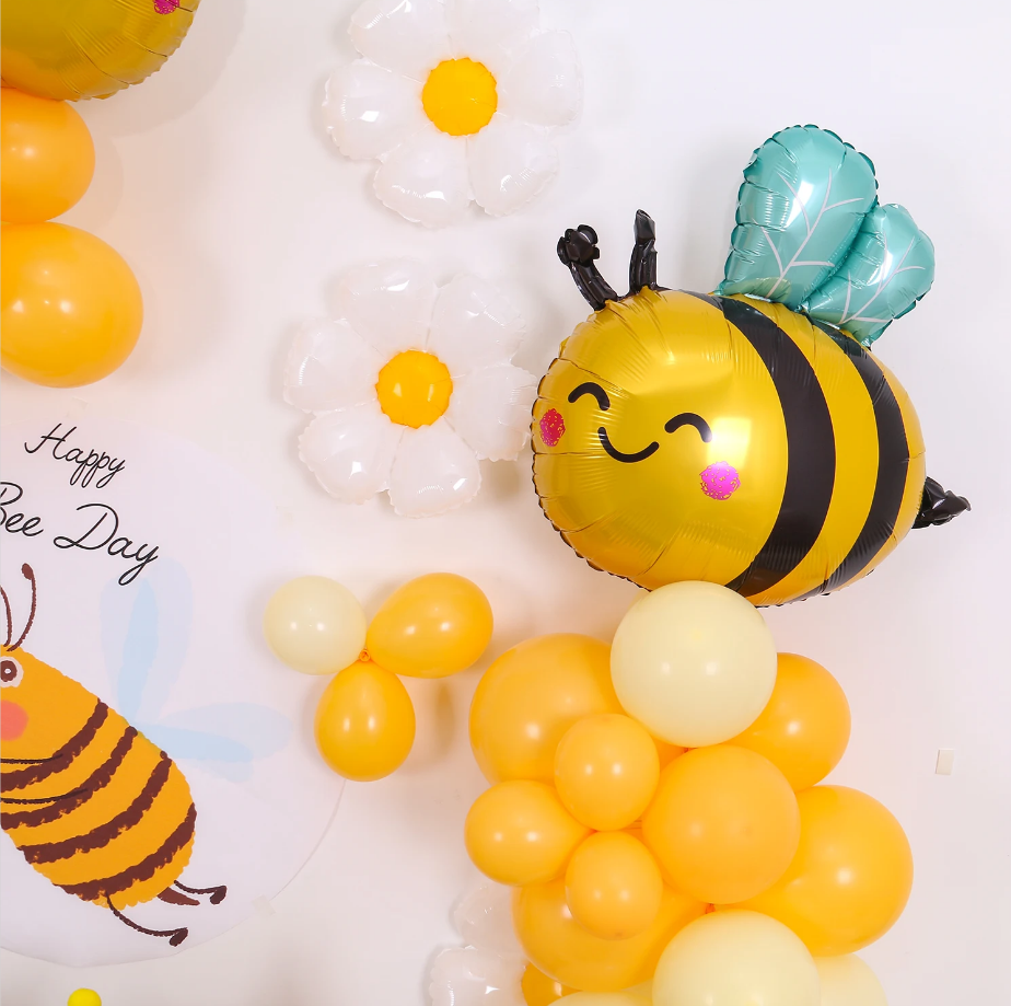 Bee Balloon Arch Set Milk Yellow Big Bee Daisy Balloon