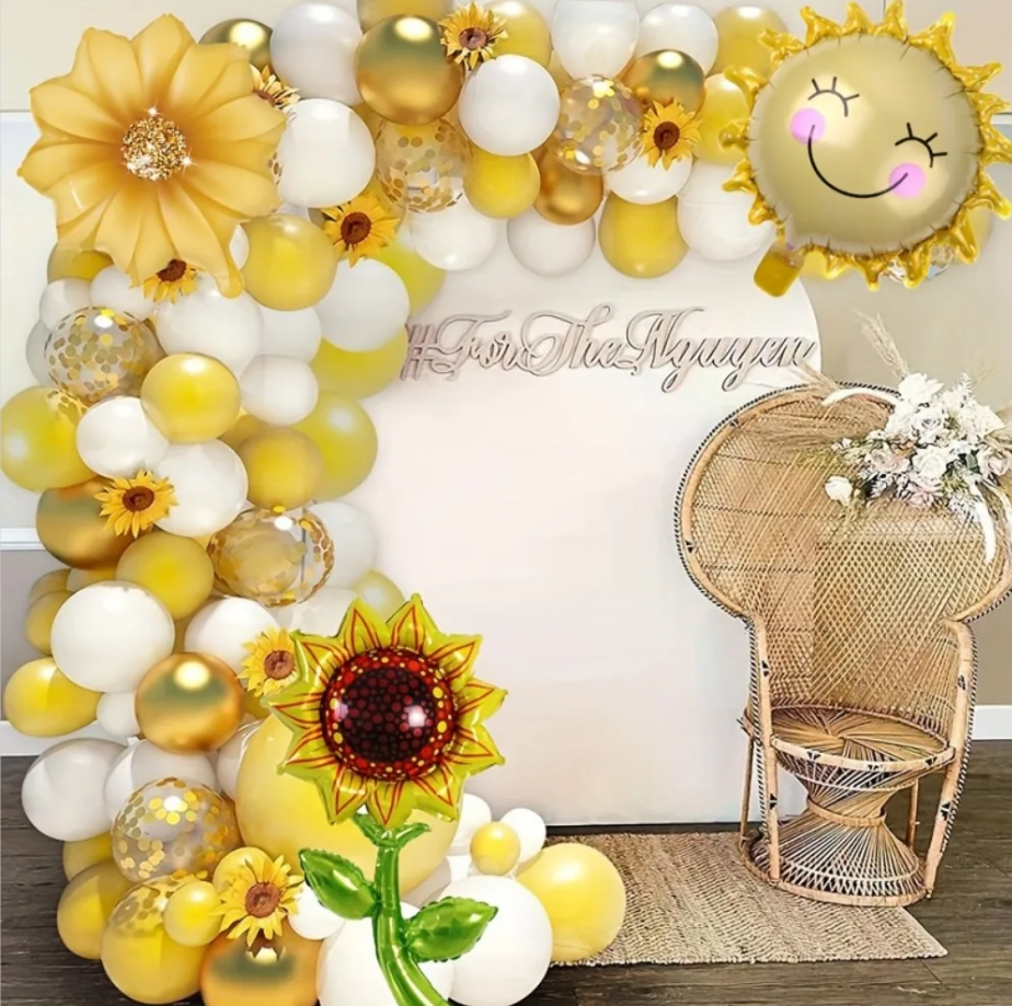 Sunflower Yellow Balloon Garland Set Is Perfect For Birthday