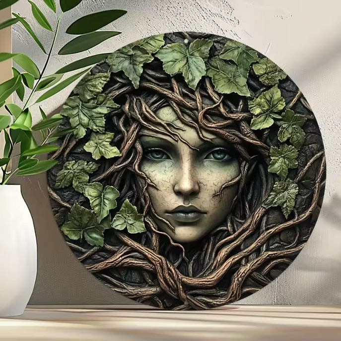 Rustic Tree Face Wall Art Aluminum Metal Sign Perfect Nature Lover Gift