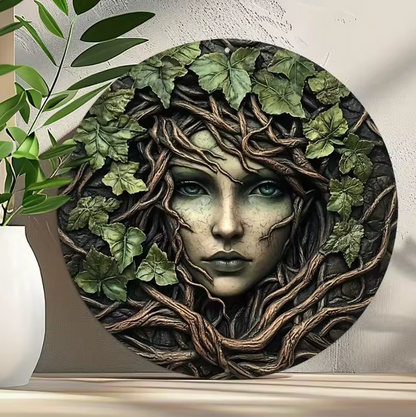 Rustic Tree Face Wall Art Aluminum Metal Sign Perfect Nature Lover Gift