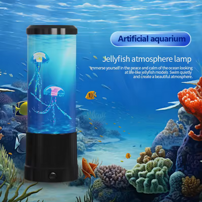 Led Jellyfish Night Light Home And Bedroom Decor Cylindrical